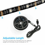 4x50CM USB 5V RGB LED Strip Background Light Remote Kit For TV Computer Lamp, LED lights, Zogies Deals