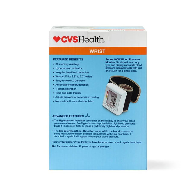 CVS Health Series 400W Wrist Blood Pressure Monitor - Zogies Deals