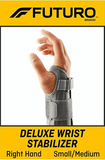 Deluxe Wrist Stabilizer, Right Hand Gray, Small/Medium - Zogies Deals