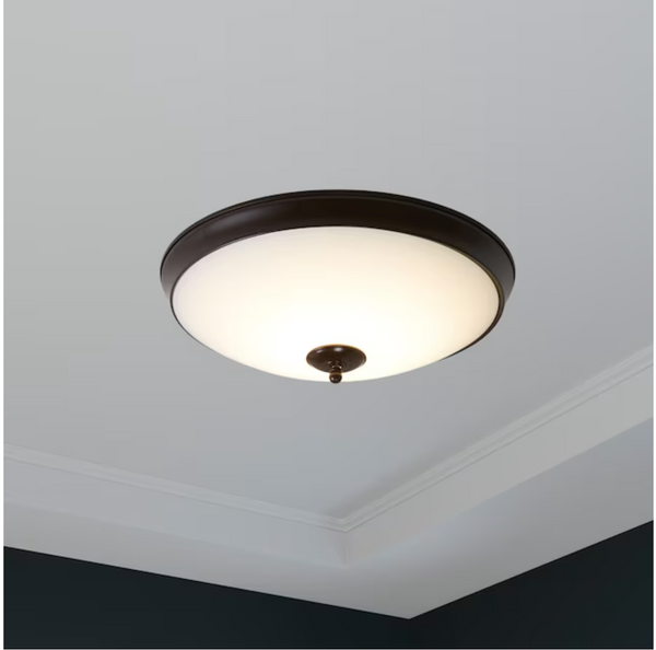 Lighting Legacy 1-Light 15-in Bronze LED Flush Mount Light